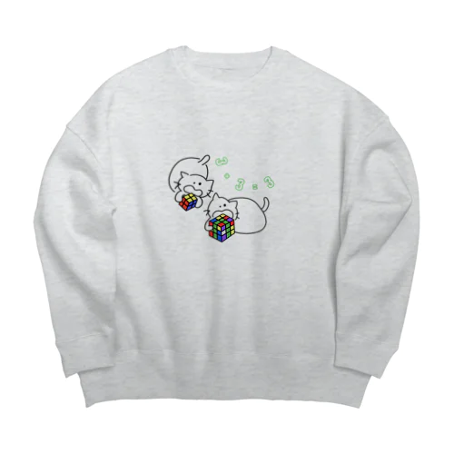 ばかねこルービック Big Crew Neck Sweatshirt