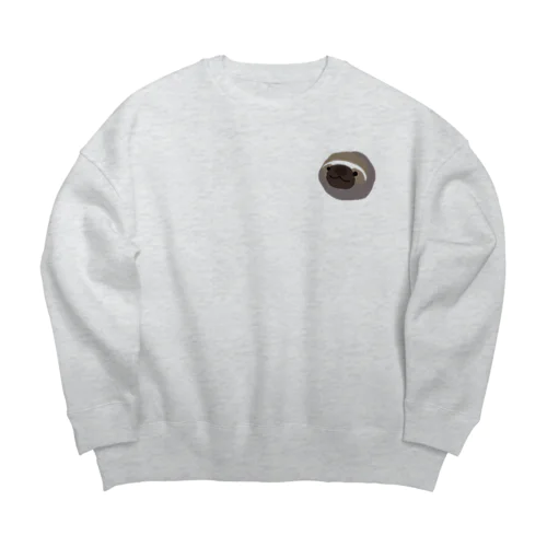 ナマケモノのぱれちゃん Big Crew Neck Sweatshirt