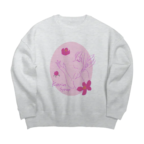 花梨の花香る(ピンク) Big Crew Neck Sweatshirt