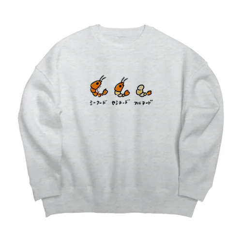 えびの進化論 Big Crew Neck Sweatshirt