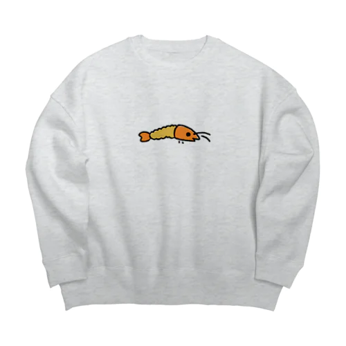 おかしら付きのエビフライ Big Crew Neck Sweatshirt