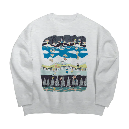 スコホ雪山 Big Crew Neck Sweatshirt