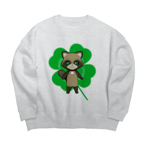 四つ葉印の化け狸ちゃん Big Crew Neck Sweatshirt