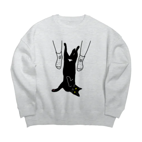 キャット トラップ 靴下に猫柄入りバージョン Big Crew Neck Sweatshirt