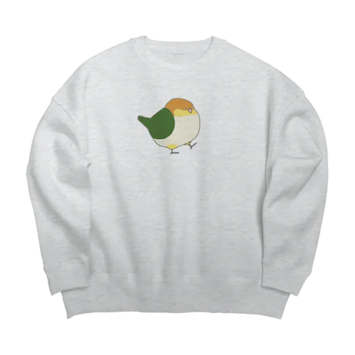 えらいんこ Big Crew Neck Sweatshirt