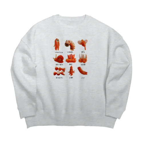 あかういんなーずかん Big Crew Neck Sweatshirt