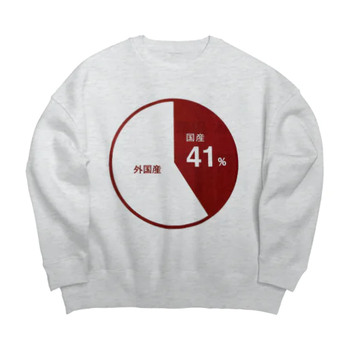 日本の食料自給率。 Big Crew Neck Sweatshirt