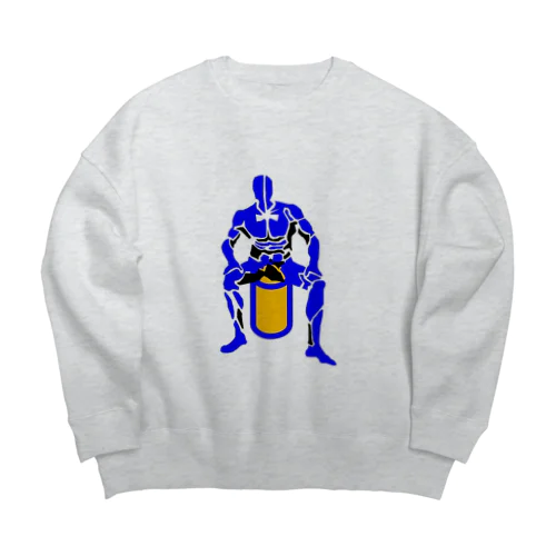 すわるヒト。 Big Crew Neck Sweatshirt