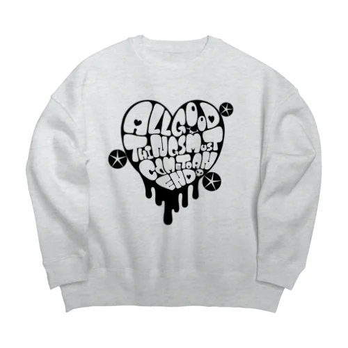 ドロドロハート Big Crew Neck Sweatshirt