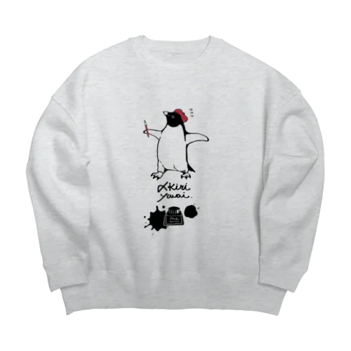〆切戒めのペンギン（薄い生地色用） Big Crew Neck Sweatshirt