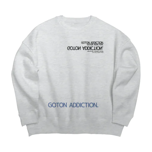 ゴトン中毒　ビッグシルエットスウェット(White/Gray/Navy) Big Crew Neck Sweatshirt