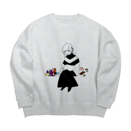 束の間〖背景無し〗 Big Crew Neck Sweatshirt