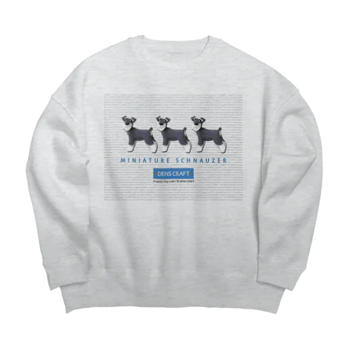 DENS_立ちシュナ×3_SPアオ Big Crew Neck Sweatshirt