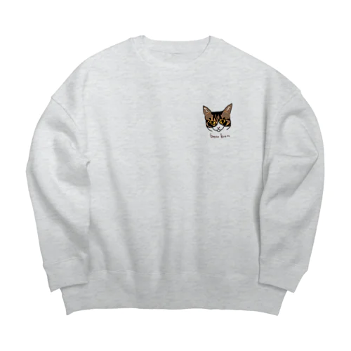 きじしろねこのジト目 Big Crew Neck Sweatshirt