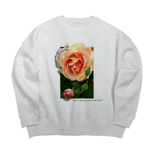 咲き誇れ（オレンジ） Big Crew Neck Sweatshirt