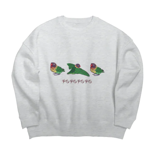 ぽぽぽ Big Crew Neck Sweatshirt