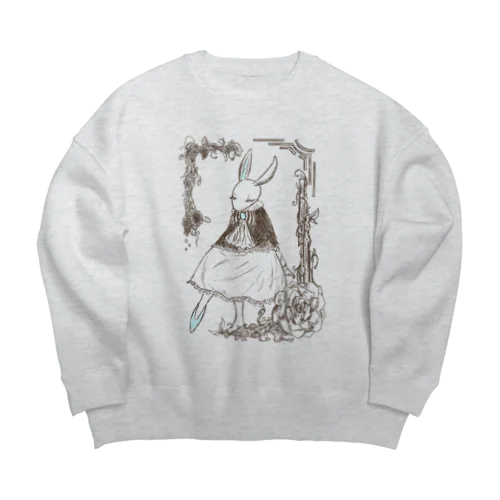 ドウワウサギ、シンデレラ。 Big Crew Neck Sweatshirt