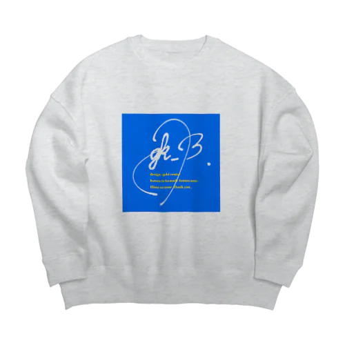 ボックスロゴ。(Blue) Big Crew Neck Sweatshirt