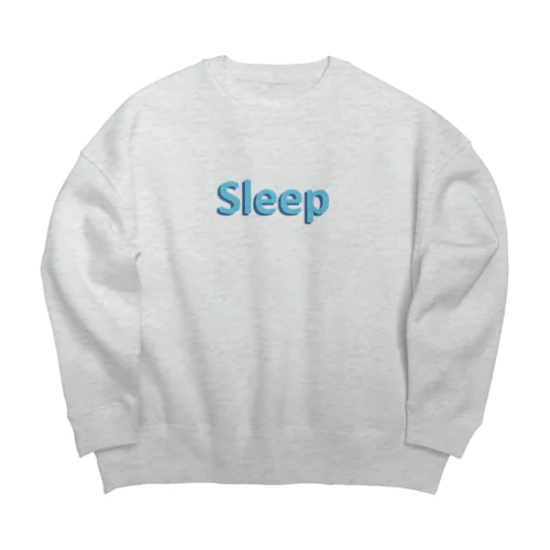 sleep かわいいロゴ Big Crew Neck Sweatshirt