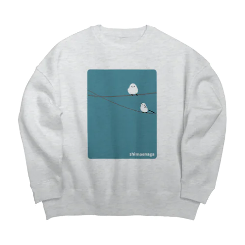 シマエナガ Big Crew Neck Sweatshirt