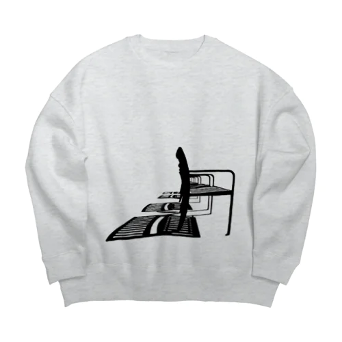 シルエットな椅子と影 Big Crew Neck Sweatshirt