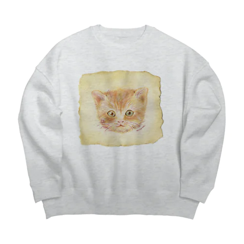 ねこのひたい Big Crew Neck Sweatshirt