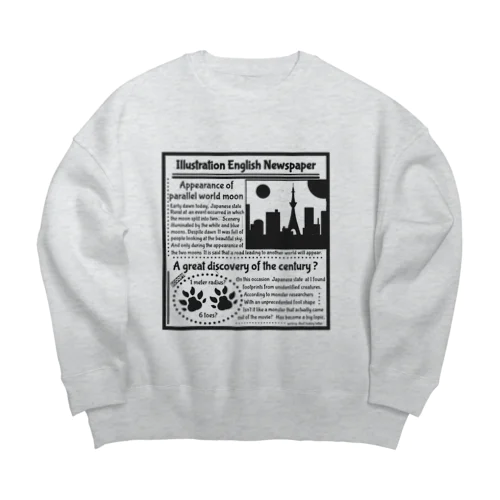 英字新聞 Big Crew Neck Sweatshirt