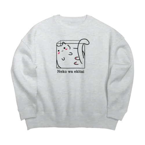 液体ねこ Big Crew Neck Sweatshirt