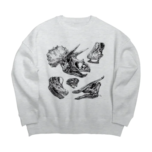 恐竜の頭のお骨(植物食の人ら) Big Crew Neck Sweatshirt