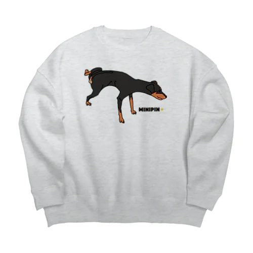 ミニチュアピンシャー ミニピン Miniature Pinscher minipin マーキング Big Crew Neck Sweatshirt