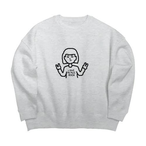 LovePeaceRock Big Crew Neck Sweatshirt