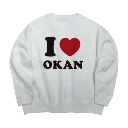 I love okan Big Crew Neck Sweatshirt