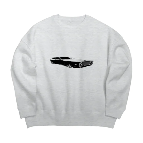 GRAY SCALE Journey V8(Black and white) Big Crew Neck Sweatshirt