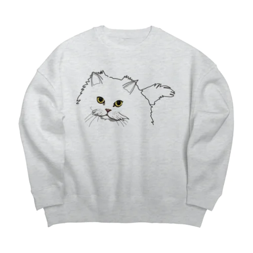 ゆっこさんちの猫 Big Crew Neck Sweatshirt