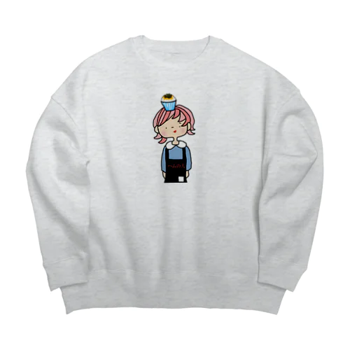 納豆卵かけご飯｢しずな｣ Big Crew Neck Sweatshirt