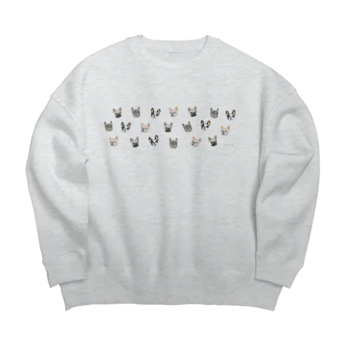 ブヒがいっぱい Big Crew Neck Sweatshirt