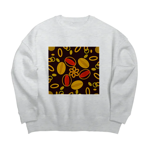 秋のアーモンド前夜祭‥Autumnalmondfestival☕ Big Crew Neck Sweatshirt