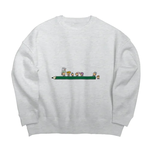 つぶっちーズ　「遠足」 Big Crew Neck Sweatshirt