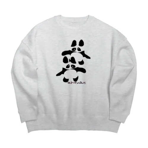 ゆるツインぱんだ Big Crew Neck Sweatshirt