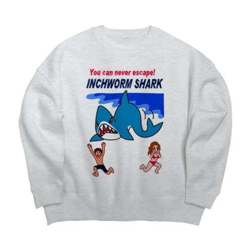 恐怖！シャクトリシャーク Big Crew Neck Sweatshirt