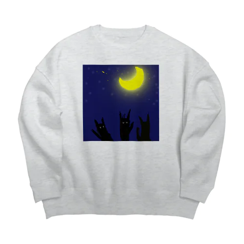 ホラーキャッツナイト Big Crew Neck Sweatshirt