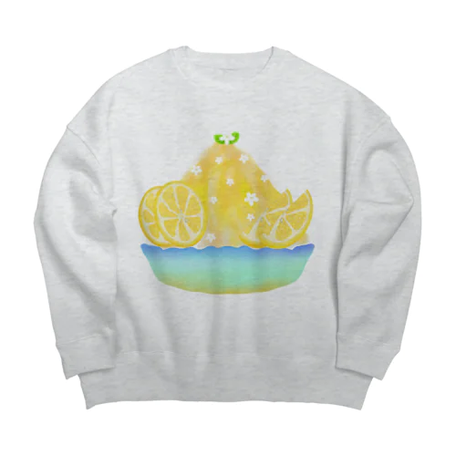 蜂蜜レモンかき氷 Big Crew Neck Sweatshirt