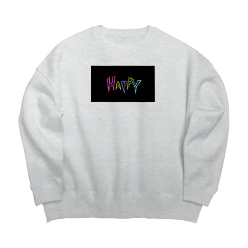 HAPPY Big Crew Neck Sweatshirt