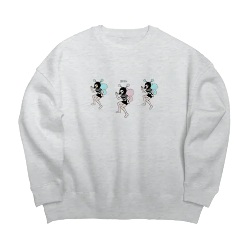 みつごのみっつん Big Crew Neck Sweatshirt