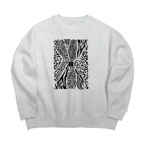 ヒョウ柄で応援してます！ Va.4 Big Crew Neck Sweatshirt