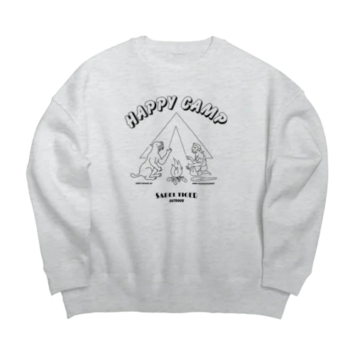 HAPPY CAMP（サーベルタイガーとネアンデルタール人） Big Crew Neck Sweatshirt