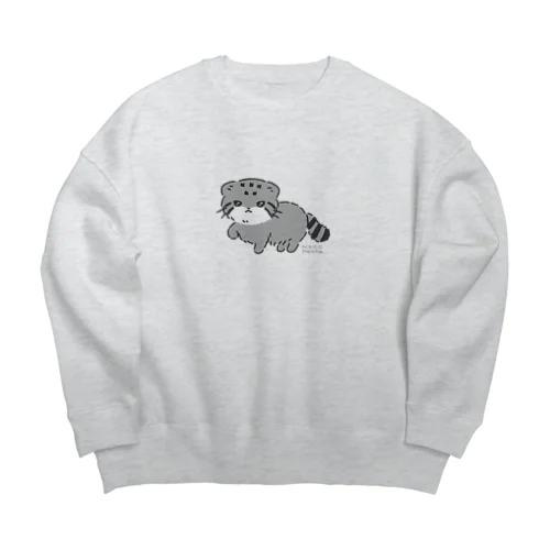 まぬるねこ Big Crew Neck Sweatshirt