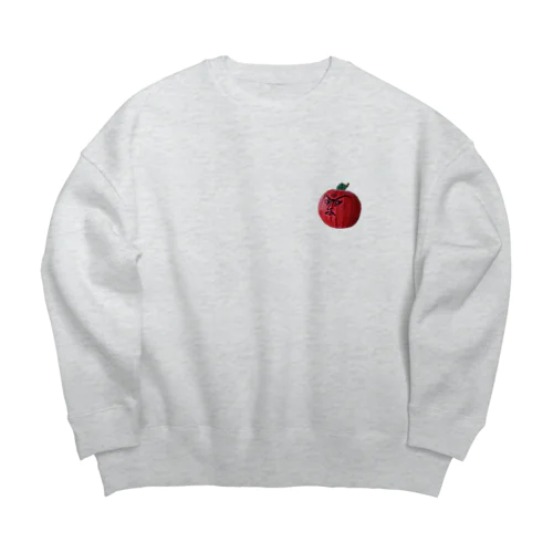 酒池肉りんごマンフェイス Big Crew Neck Sweatshirt