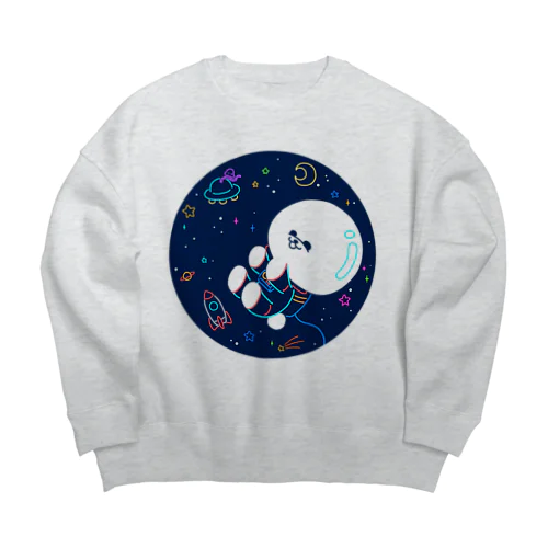 宇宙遊泳ビション Big Crew Neck Sweatshirt