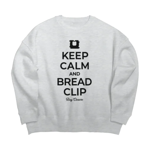 KEEP CALM AND BREAD CLIP [ブラック]  ビッグシルエットスウェット